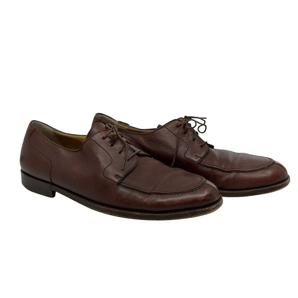 Cole Haan Mens Brown Leather Split Toe Derby Lace Up Dress Shoes Size 10 B